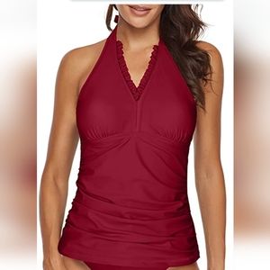 Women's Tankini Swimsuit Top Piece Halter Sexy V-Neck(Top Onñy)